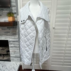 Marc New York White Quilted Vest